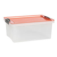 AUFBEWAHRUNGSBOX     - Koralle, KONVENTIONELL, Kunststoff (27,5/18/39,5cm) - Rotho