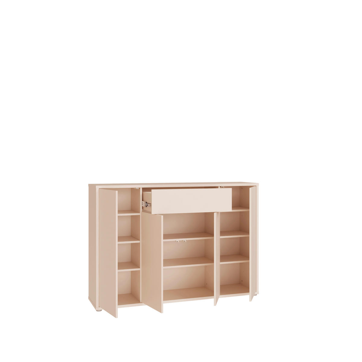 SCHUHSCHRANK Sandfarben  - Sandfarben/Grau, MODERN, Holzwerkstoff/Kunststoff (143,9/99,1/34,9cm) - Carryhome