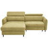 ECKSOFA inkl. Funktionen Currygelb Struktur  - Currygelb/Schwarz, Design, Holz/Textil (185/232cm) - Stylife