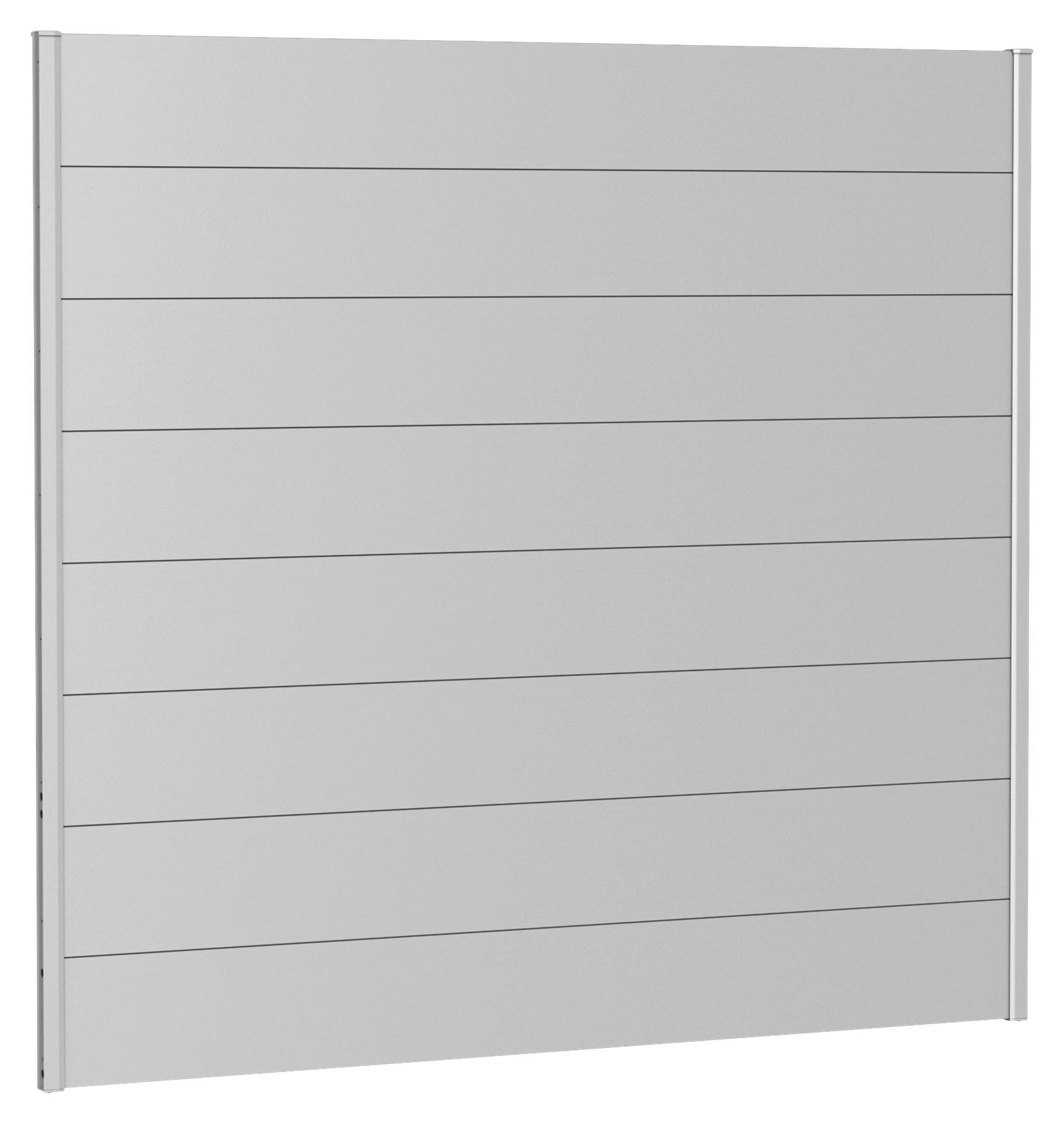 SICHTSCHUTZ - Silberfarben, Basics, Metall (194/182/4,4cm) - Biohort