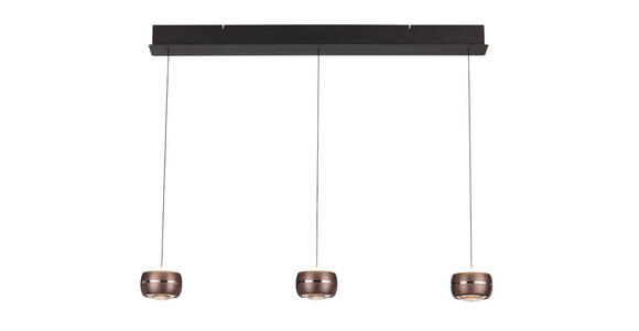 LED-HÄNGELEUCHTE 100/12/180 cm  - Braun, Basics, Glas/Metall (100/12/180cm) - Dieter Knoll