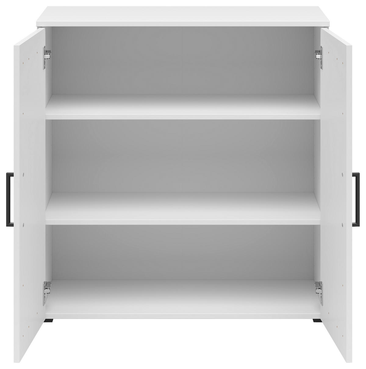 KOMMODE 80/83/40 cm  in Weiss  - Weiss/Anthrazit, Modern, Holzwerkstoff/Kunststoff (80/83/40cm) - Carryhome