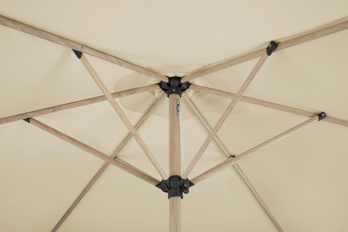 SONNENSCHIRM   - Eichefarben/Naturfarben, Basics, Textil/Metall (270/236/270cm) - Schneider