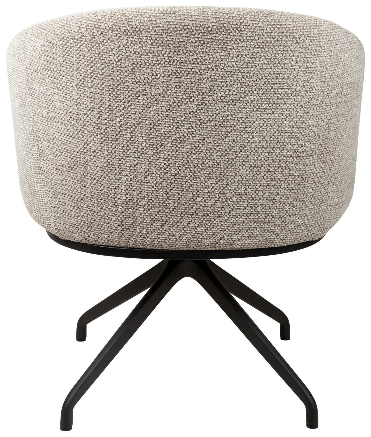 Scaun Cu Brațe din metal, textil, negru, taupe - taupe/negru, Design, metal/textil (73/83/68cm) - Novel