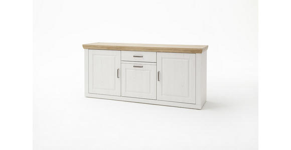 SIDEBOARD Brixen in 183/85/50 cm - Eichefarben/Schwarz, Basics, Holzwerkstoff/Metall (183/85/50cm) - Landscape