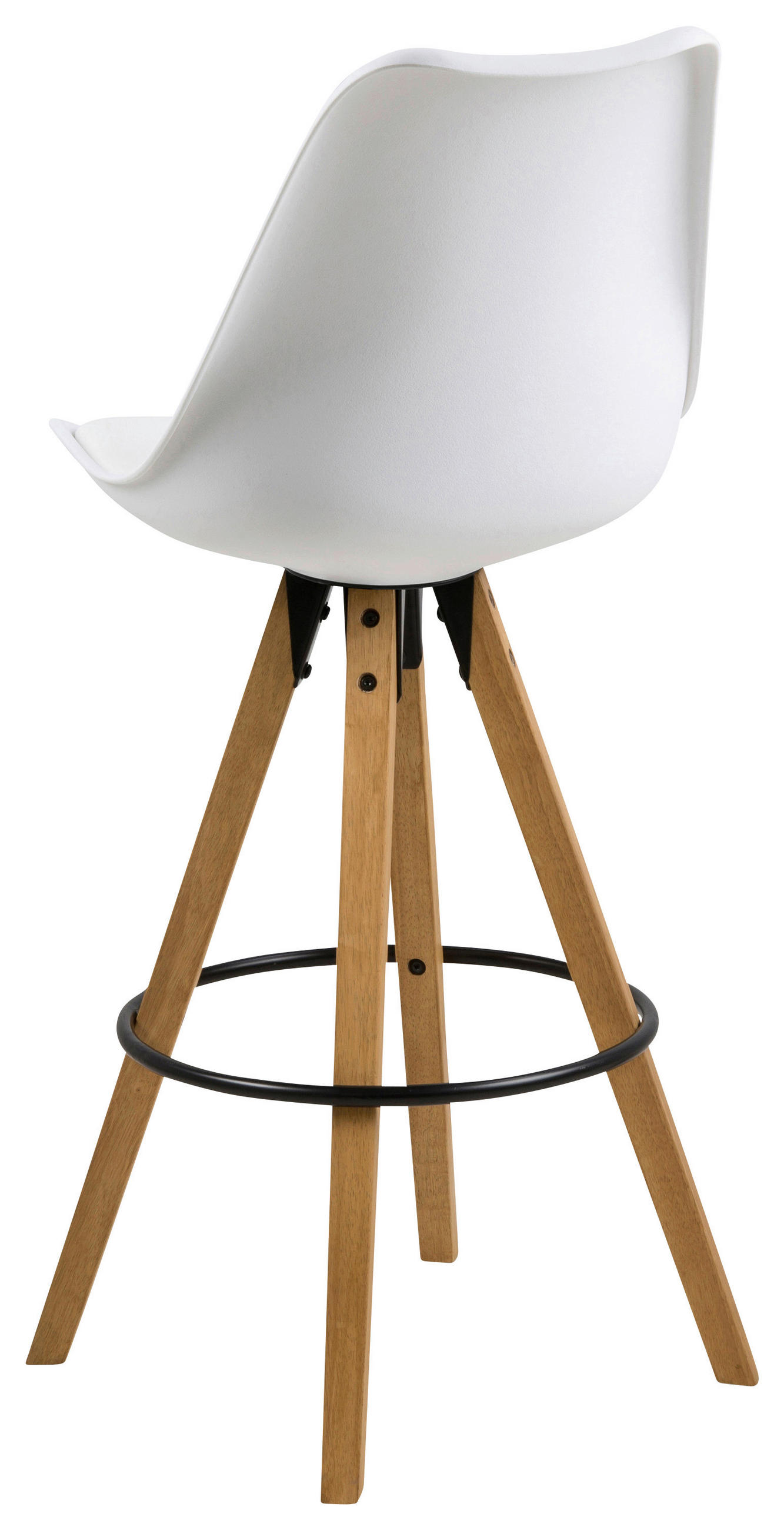 BAROVÁ ŽIDLE, bílá, barvy dubu - bílá/černá, Design, kov/dřevo (48/112/56cm) - Carryhome