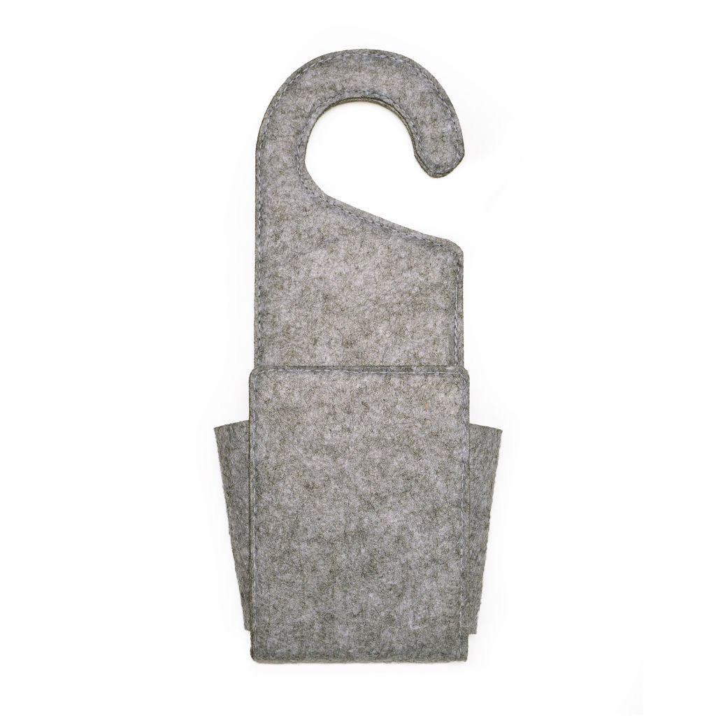VISEČI SHRANJEVALNIK - siva, Basics, umetna masa/tekstil (3/29/10cm) - Kikkerland