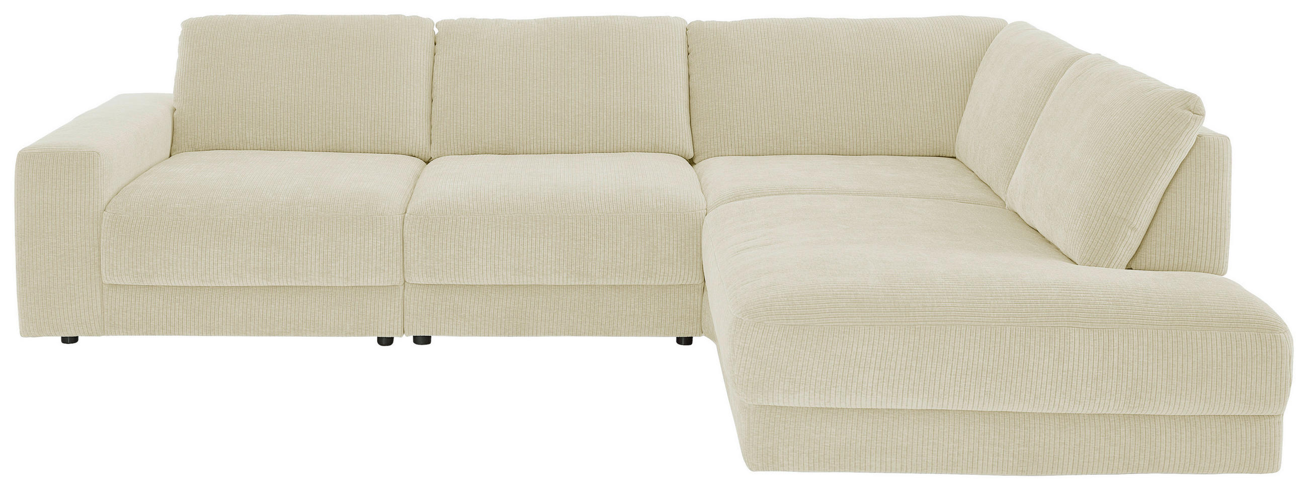 ECKSOFA in Chenille, Jacquard Naturfarben  - Schwarz/Naturfarben, Design, Kunststoff/Textil (316/242cm) - Niels Andersson