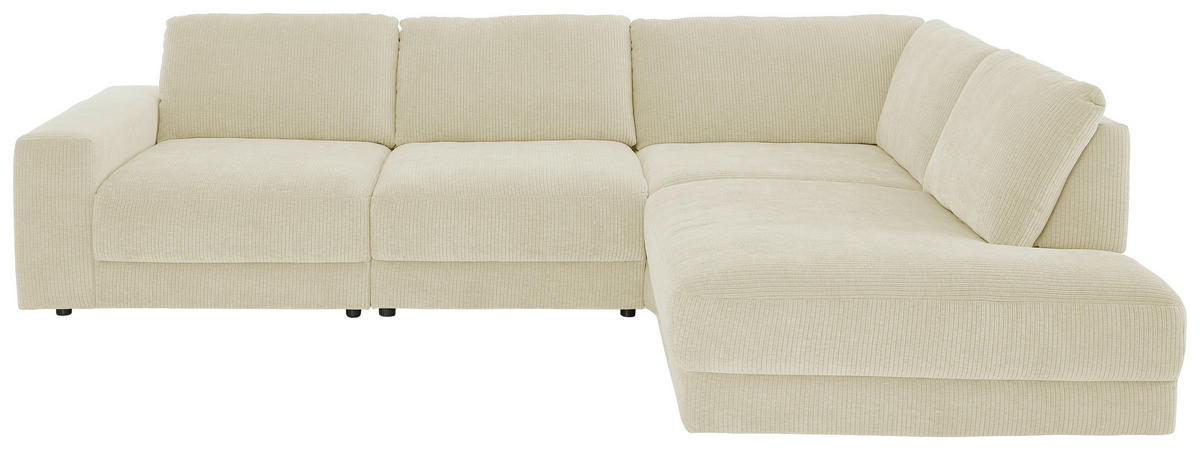 ECKSOFA in Chenille, Jacquard Naturfarben  316/242 cm  - Schwarz/Naturfarben, Design, Kunststoff/Textil (316/242cm) - Niels Andersson
