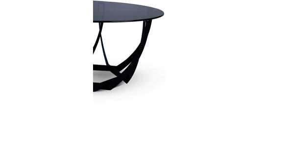 COUCHTISCH Sicherheitsglas 80/80/40 cm rund Grau, Schwarz  - Schwarz/Grau, Basics, Glas/Metall (80/80/40cm) - Xora