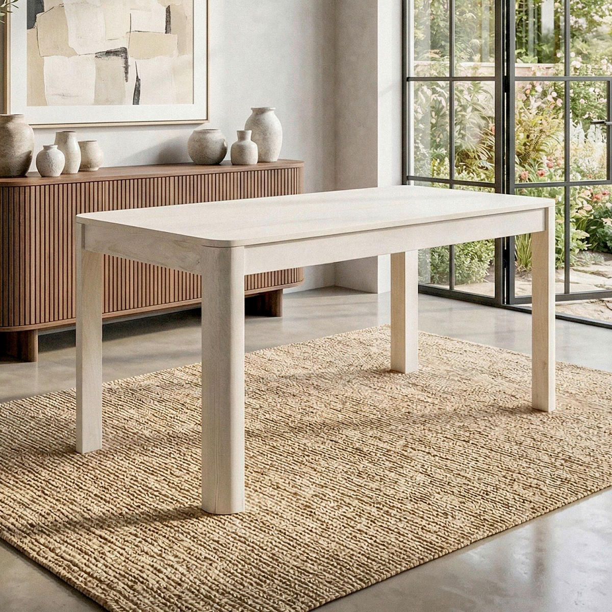 JÍDELNÍ STŮL, bílá, 120/76/60 cm - bílá, Design, dřevo (120/76/60cm) - Livetastic