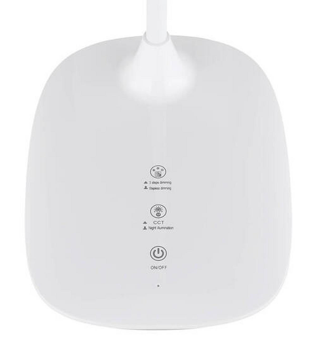 STOLNÍ LED LAMPA, dotykový stmívač, 28/13,6/40 cm - bílá, Design, plast (28/13,6/40cm) - Globo