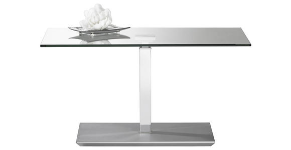 COUCHTISCH in Glas, Holzwerkstoff 90/60/44 cm - Chromfarben, Design, Glas/Holzwerkstoff (90/60/44cm) - Venda