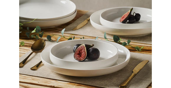 KOMBISERVICE Weiß OSLO SNØ 8-teilig 4 Personen  - Weiß, Design, Keramik - Novel