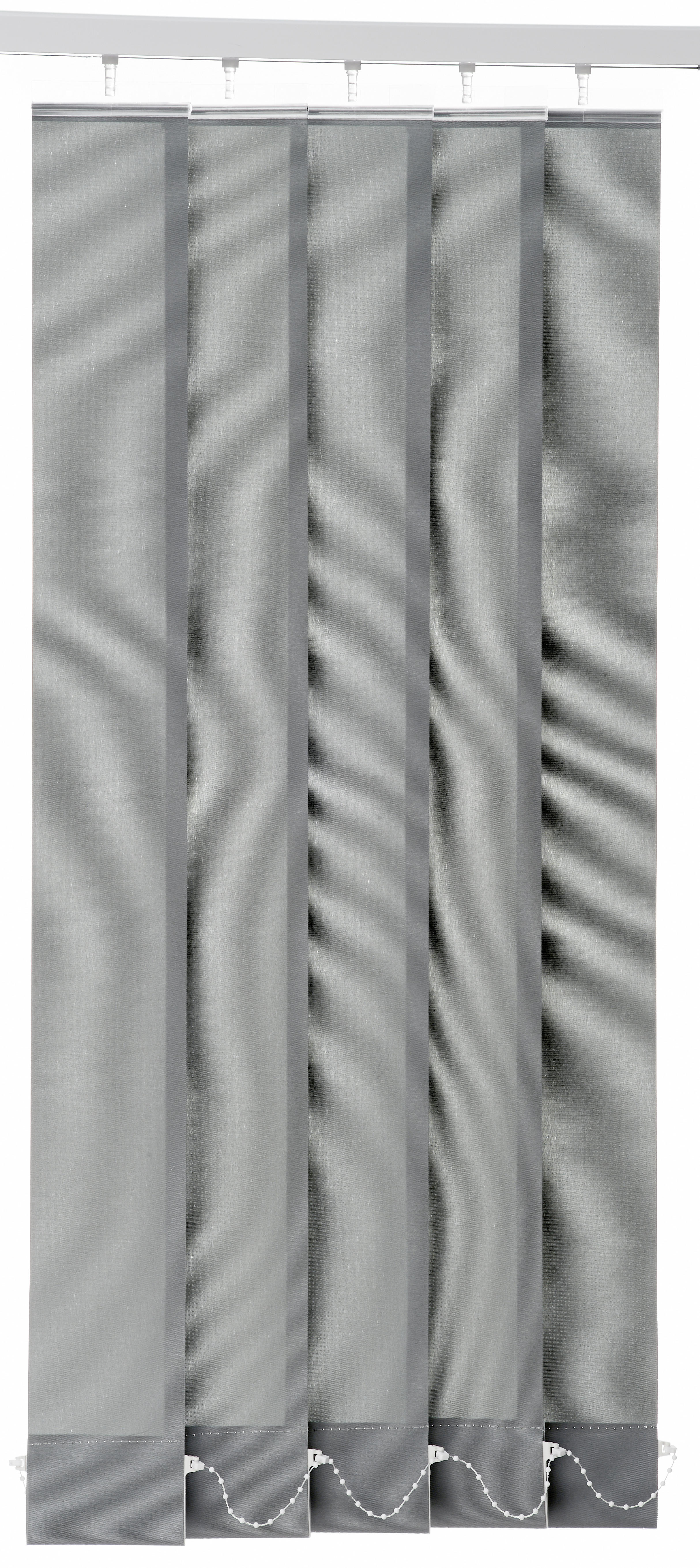 VERTIKALLAMELLEN  halbtransparent  12,5/250 cm    - Grau, Basics, Textil (12,5/250cm) - Homeware