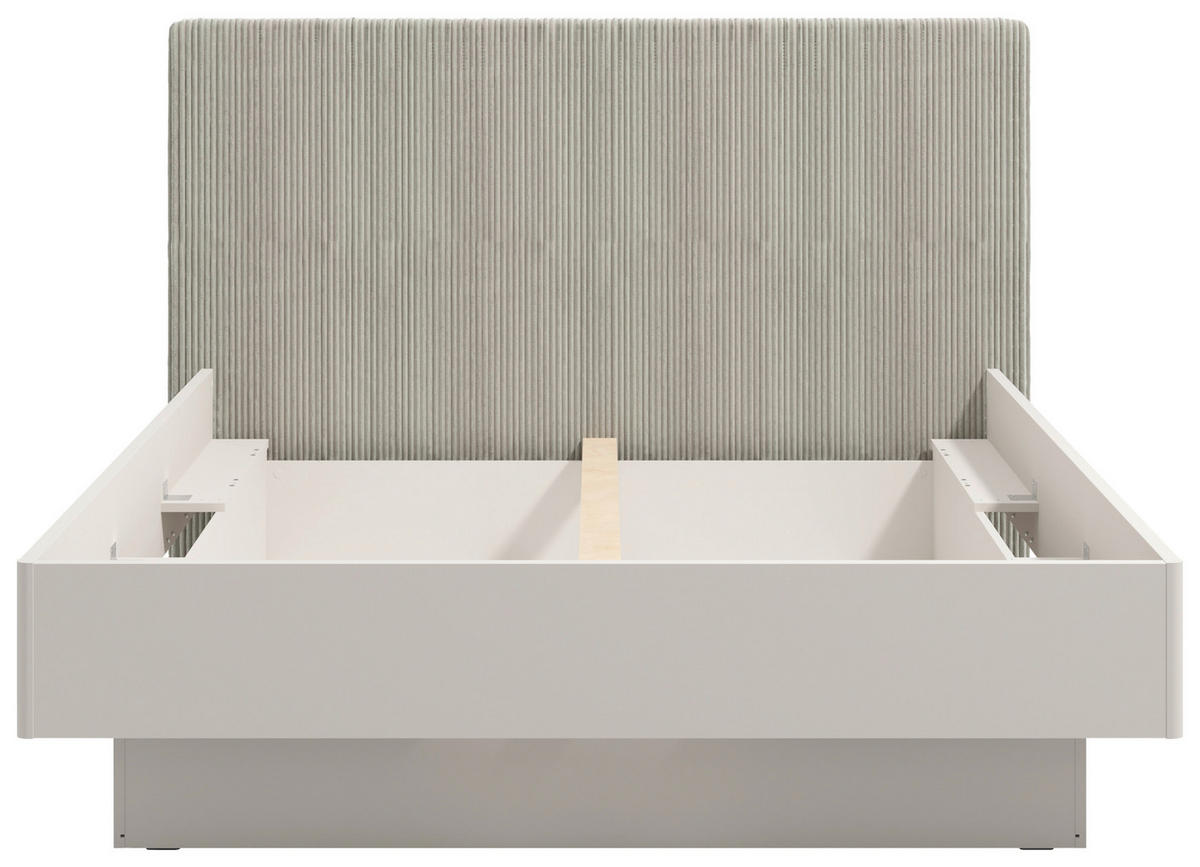 ÁGY 160/200 cm  világosszürke, kasmírszínű  - világosszürke/kasmírszínű, Konventionell, faalapú anyag/textil (160/200cm) - Ti'me