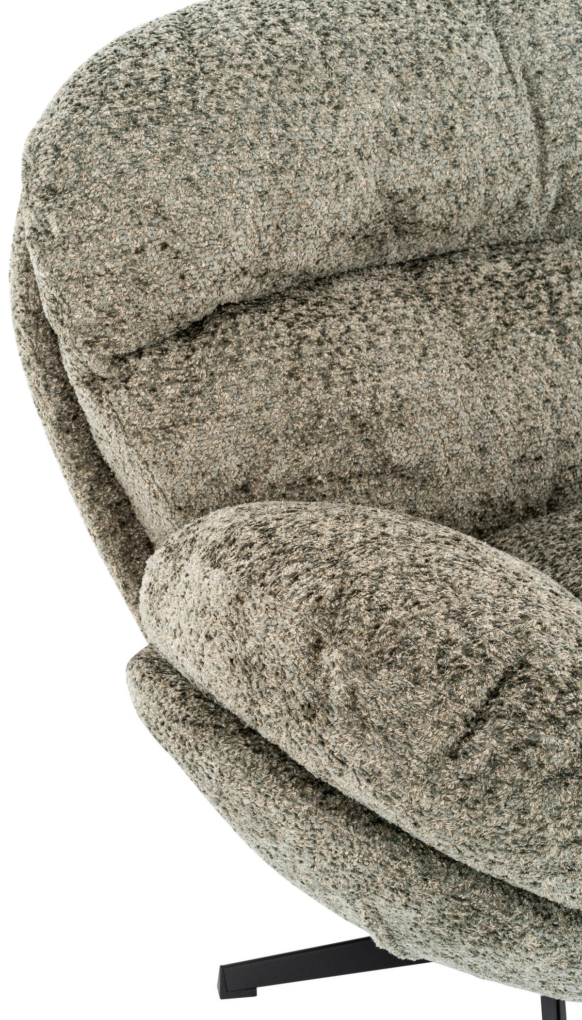 RELAXSESSEL Metall, Textil Schwarz, Graugrün  - Schwarz/Graugrün, Basics, Textil/Metall (97/98/93cm) - Carryhome