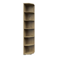 AKTENREGAL 39,5/210,4/39,5 cm  - Eichefarben/Silberfarben, Konventionell, Holzwerkstoff/Kunststoff (39,5/210,4/39,5cm) - Voleo