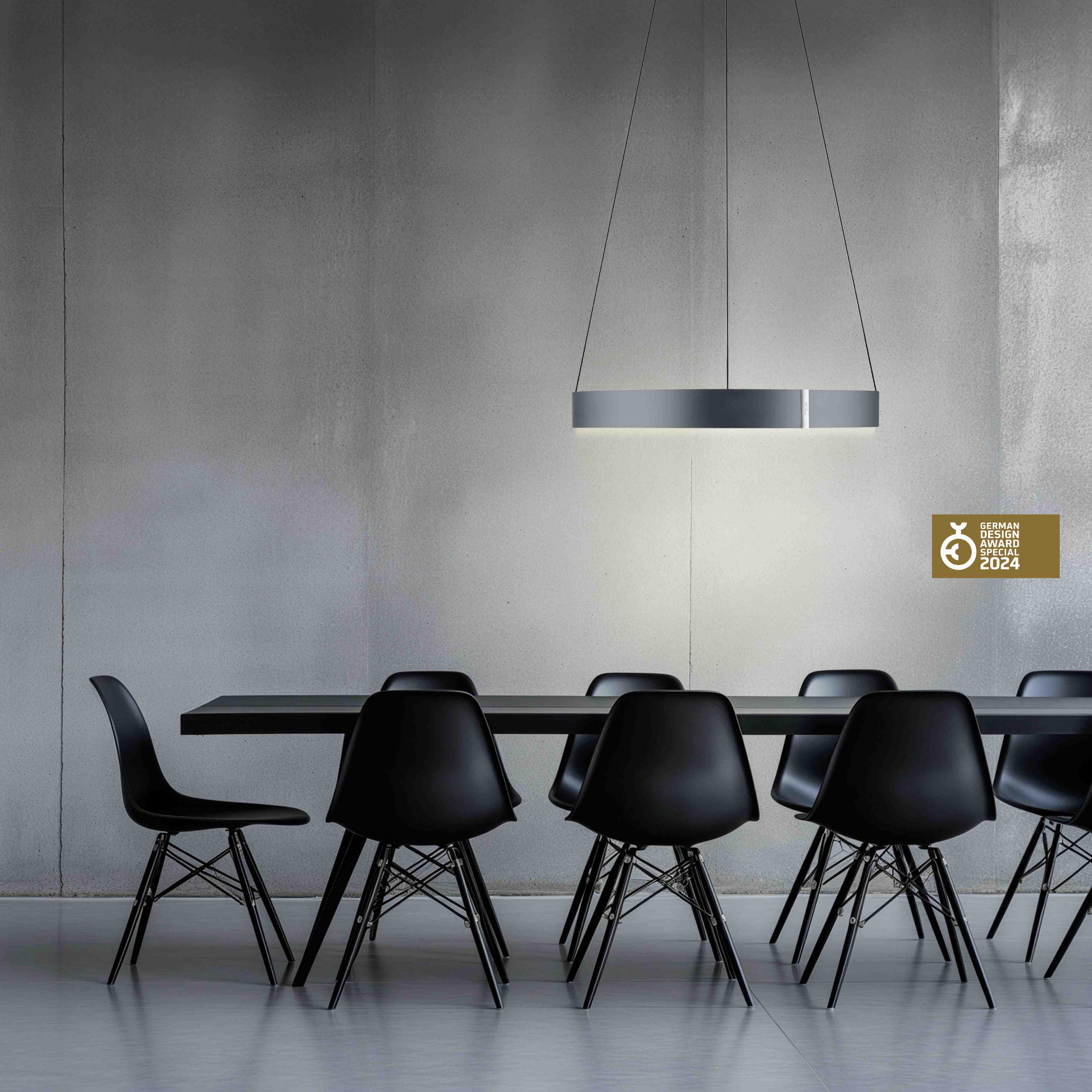 LED-HÄNGELEUCHTE Pure E-Clipse 70/350 cm   - Grau, Design, Kunststoff/Metall (70/350cm) - Neuhaus PURE