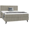 BOXSPRINGBETT 180/200 cm  in Hellbraun  - Hellbraun/Schwarz, KONVENTIONELL, Holz/Textil (180/200cm) - Voleo