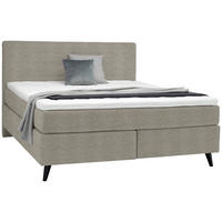 BOXSPRINGBETT 200/200 cm  in Hellbraun  - Hellbraun/Schwarz, KONVENTIONELL, Holz/Textil (200/200cm) - Voleo