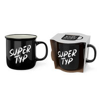 BECHER    - Schwarz, Basics, Keramik (12,5/9,4cm)