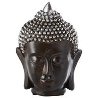 BUDDHAKOPF 11,5/16/11 cm  - Multicolor, Basics, Kunststoff (11,5/16/11cm) - Ambia Home