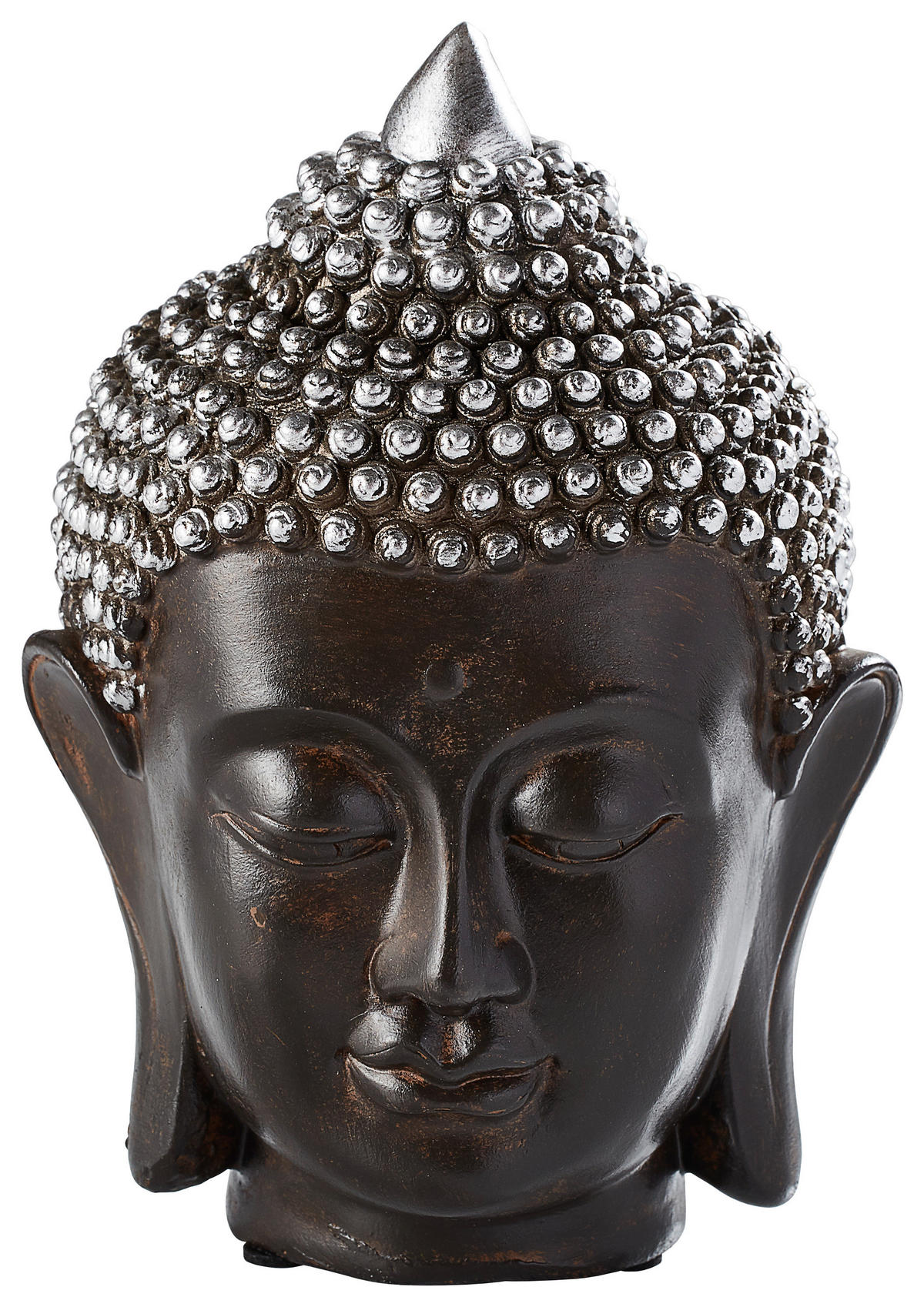 BUDDHAKOPF 11,5/16/11 cm  - Multicolor, Basics, Kunststoff (11,5/16/11cm) - Ambia Home
