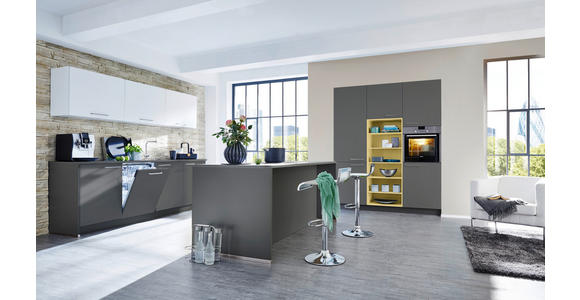 EINBAUKÜCHE - Weiß/Grau, Design, Holzwerkstoff - Dieter Knoll