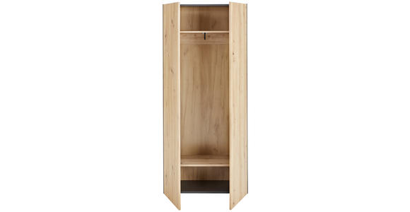 GARDEROBENSCHRANK in 80/180/34 cm - Anthrazit/Eiche Artisan, Design, Holzwerkstoff (80/180/34cm) - Hom`in
