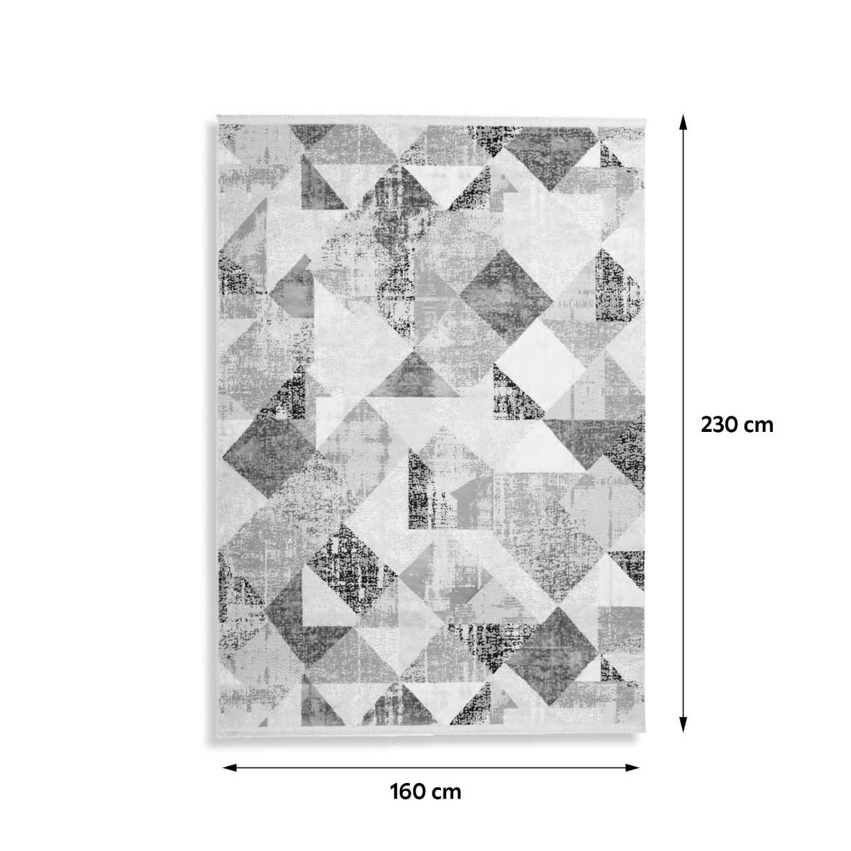 VINTAGE KOBEREC, 160/230 cm, šedá, růžová - šedá/růžová, Design, textil (160/230cm)