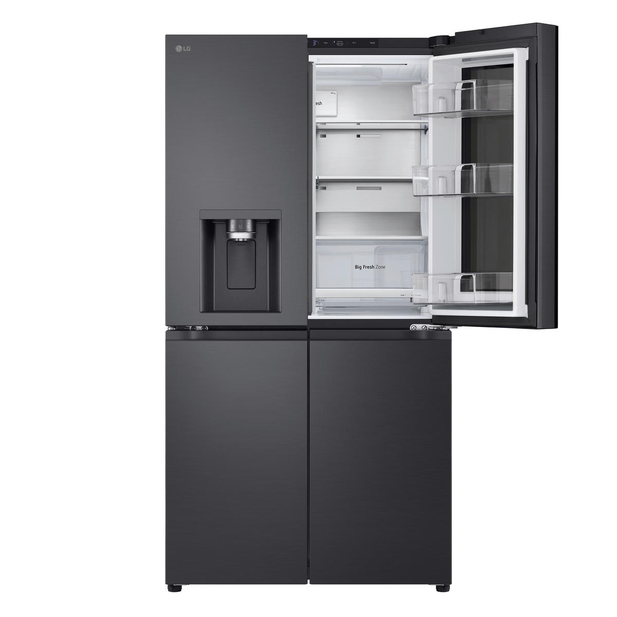 SIDE-BY-SIDE 91,4/179,2/72,9 cm GMG960EVJE  - Schwarz, Basics, Glas/Kunststoff (91,4/179,2/72,9cm) - LG