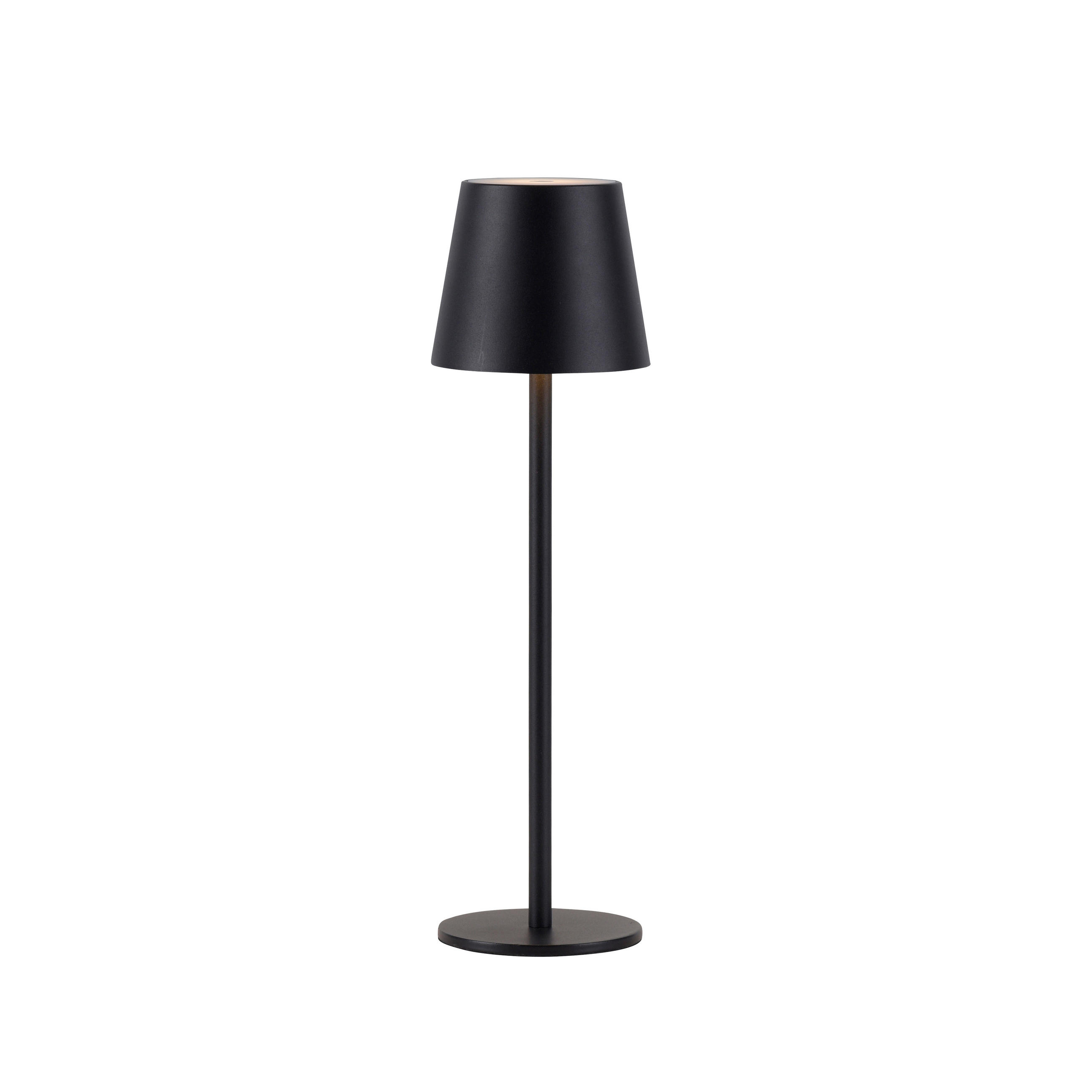 AKKU-TISCHLEUCHTE Euria 11/11/37 cm   - Schwarz, KONVENTIONELL, Kunststoff/Metall (11/11/37cm)