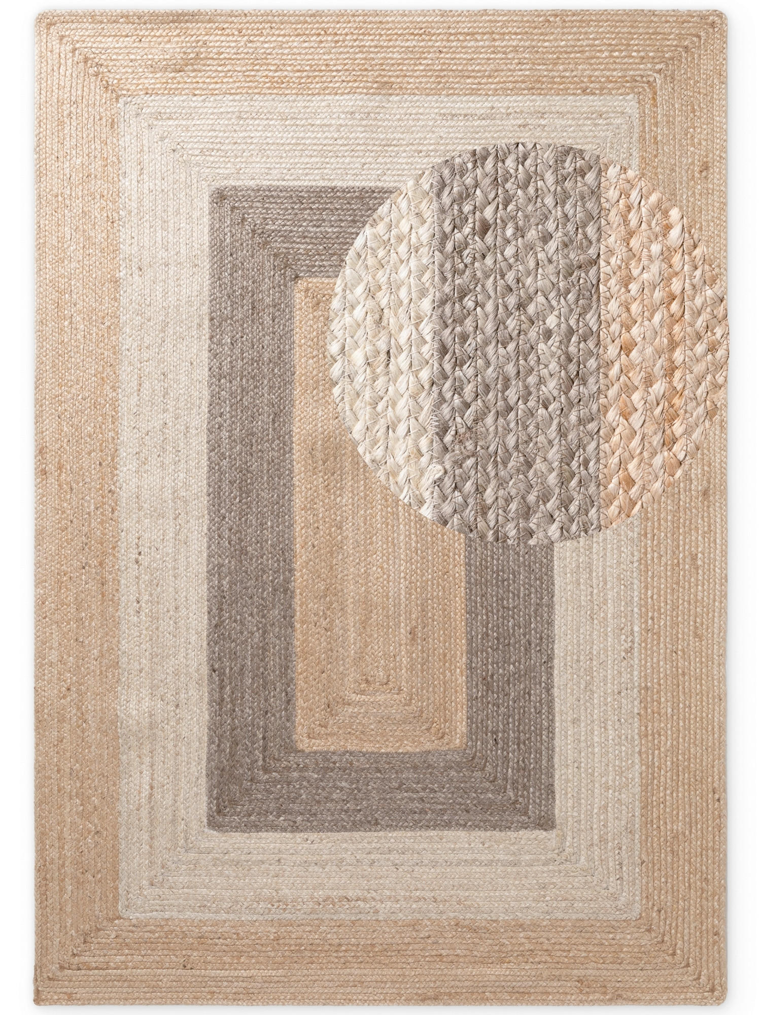 JUTETEPPICH 160/230 cm Juno Multicolor, Goldbraun rechteckig  - Goldbraun/Multicolor, Natur, Textil (160/230cm) - Hanse Home