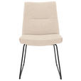 STUHL - Hellrosa/Schwarz, Design, Textil/Metall (50/90/68cm) - Valnatura