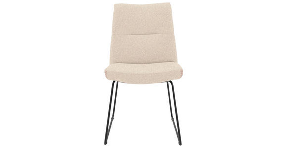 STUHL - Hellrosa/Schwarz, Design, Textil/Metall (50/90/68cm) - Valnatura