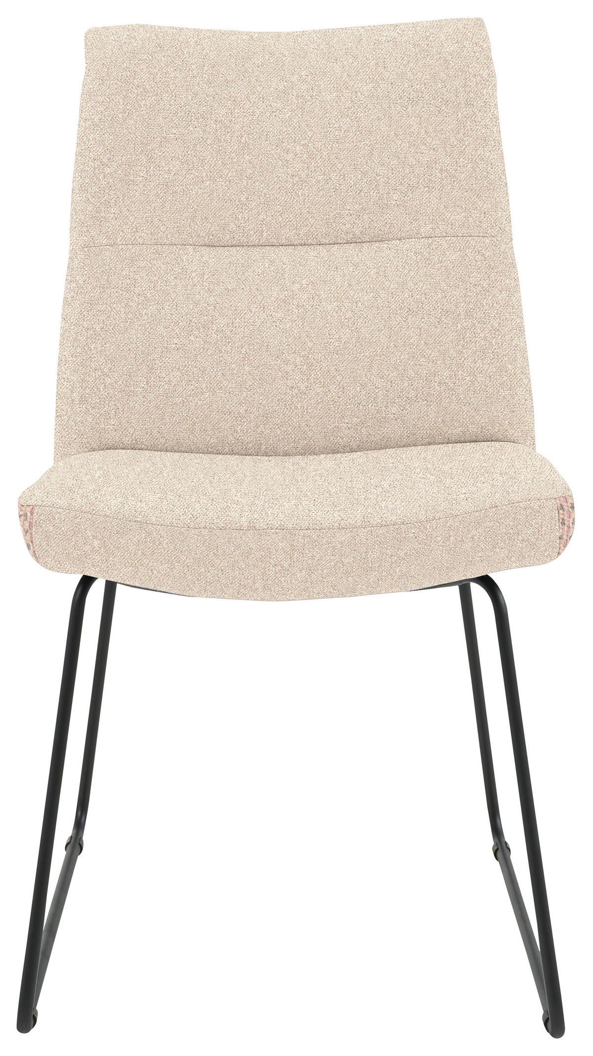 STUHL - Hellrosa/Schwarz, Design, Textil/Metall (50/90/68cm) - Valnatura