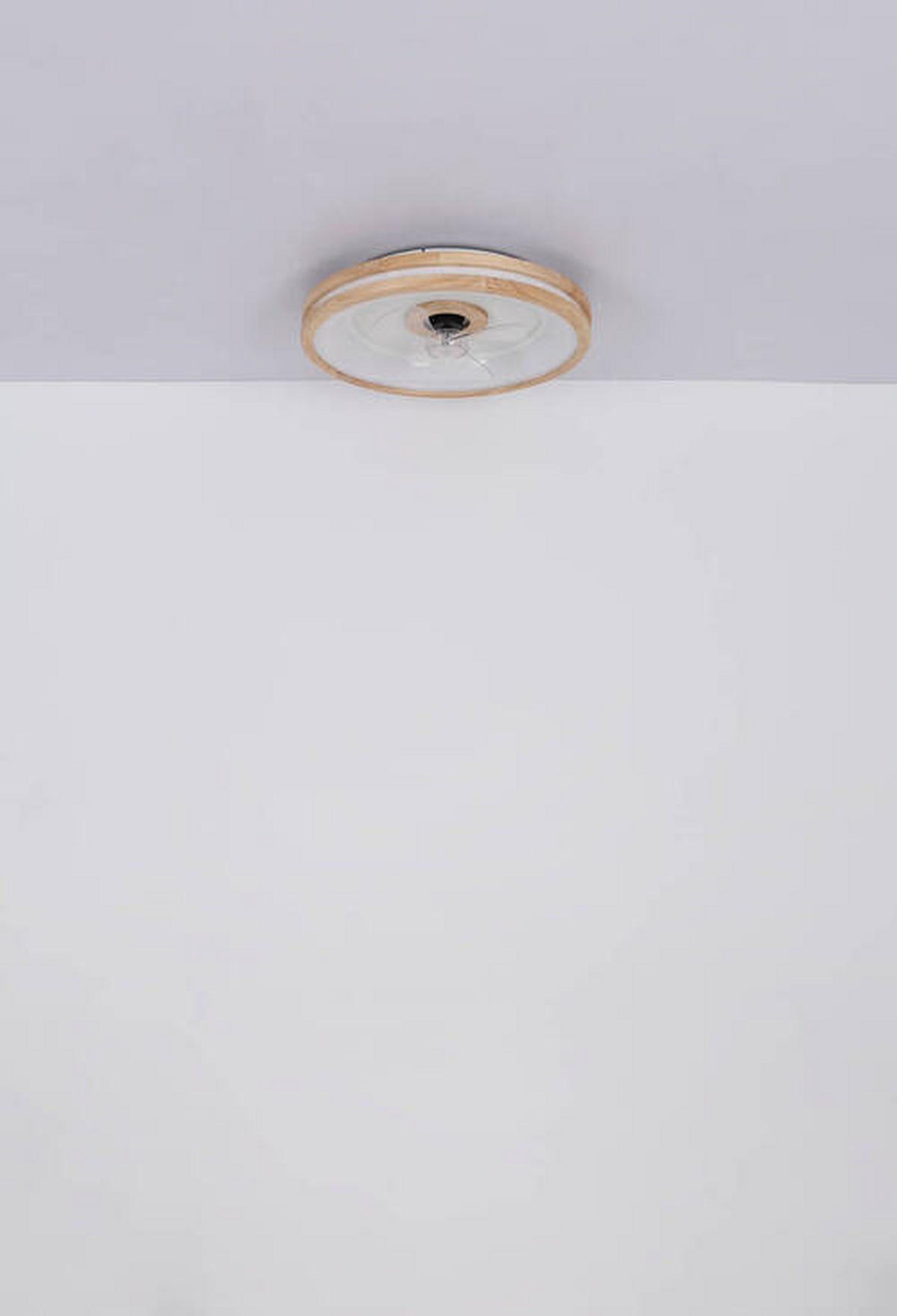 MENNYEZETI VENTILÁTOR - sötétbarna/áttetsző, Natur, műanyag/fém (50/12,5cm) - Globo