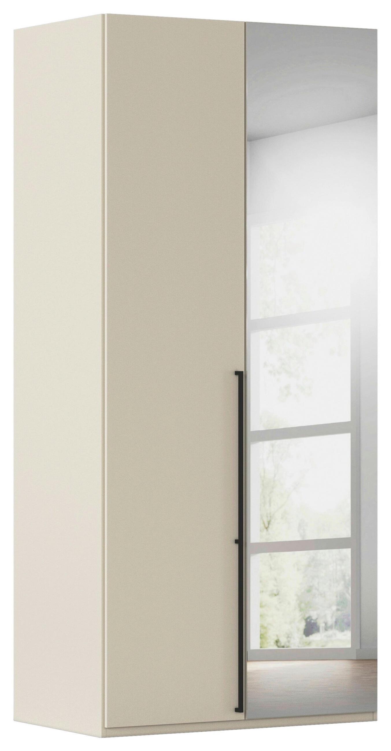 DREHTÜRENSCHRANK 101/235/61 cm,  in Champagner, 2-türig  - Chromfarben/Champagner, Basics, Glas/Holzwerkstoff (101/235/61cm) - Novel