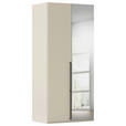 DREHTÜRENSCHRANK 101/235/61 cm,  in Champagner, 2-türig  - Chromfarben/Champagner, Basics, Glas/Holzwerkstoff (101/235/61cm) - Novel