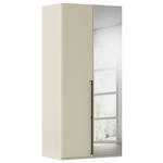 DREHTÜRENSCHRANK 101/223/61 cm,  in Champagner, 2-türig  - Chromfarben/Champagner, Basics, Glas/Holzwerkstoff (101/223/61cm) - Novel