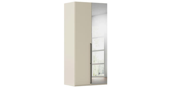 DREHTÜRENSCHRANK 101/235/61 cm,  in Champagner, 2-türig  - Chromfarben/Champagner, Basics, Glas/Holzwerkstoff (101/235/61cm) - Novel