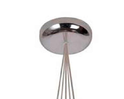 PENDELLAMPA Lukka 32/32/110 cm  - multicolor, Design, metall/glas (32/32/110cm)