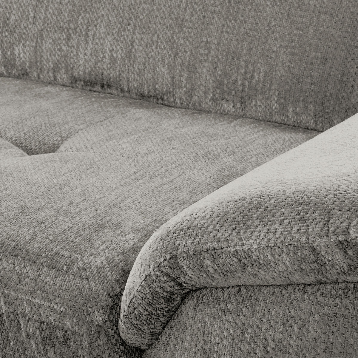 ECKSOFA  Webstoff Grau  - Schwarz/Grau, Design, Textil/Metall (195/268cm) - Livetastic