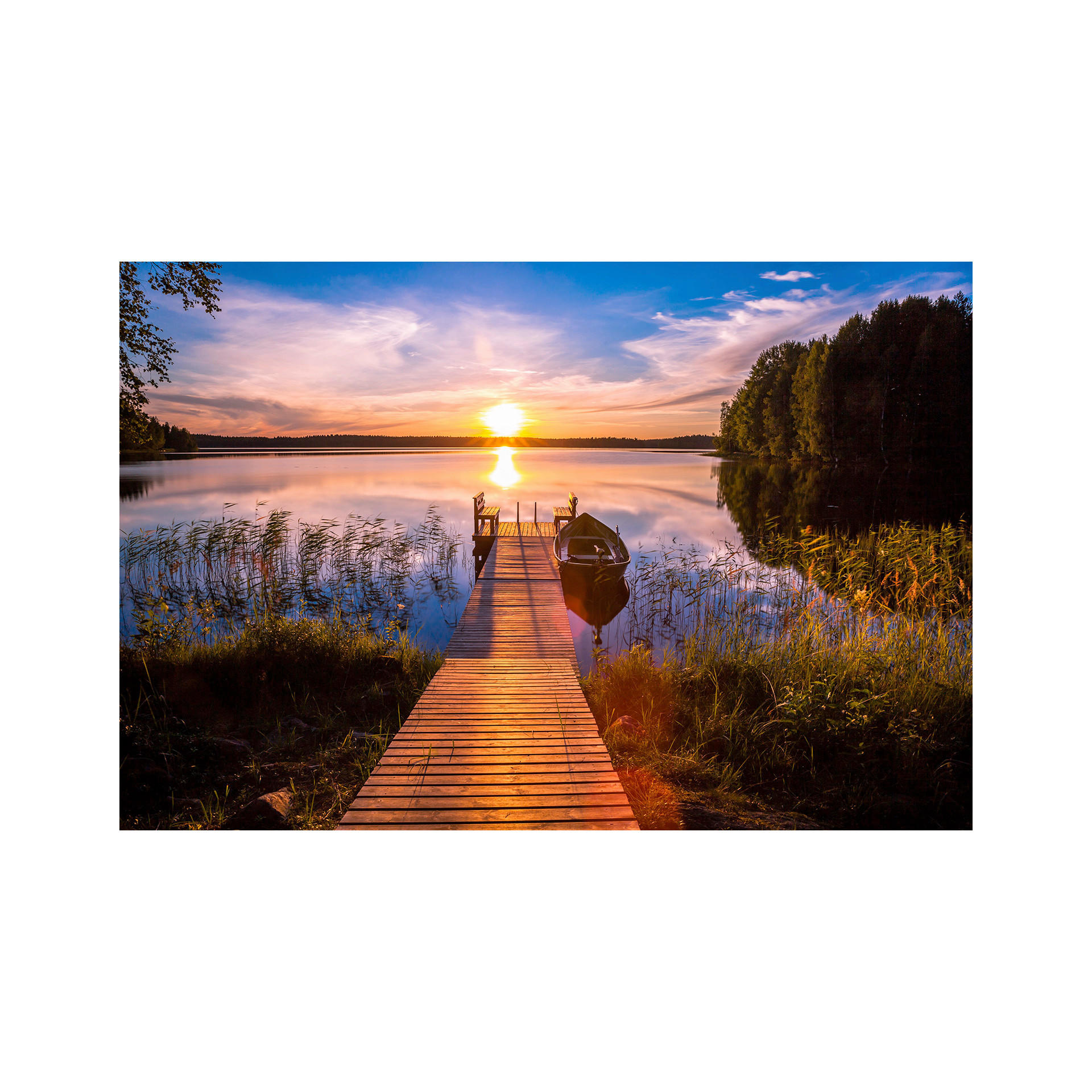 LEINWANDBILD Landschaft & Natur 85/113 cm  - Multicolor, Basics, Holz/Textil (85/113cm)