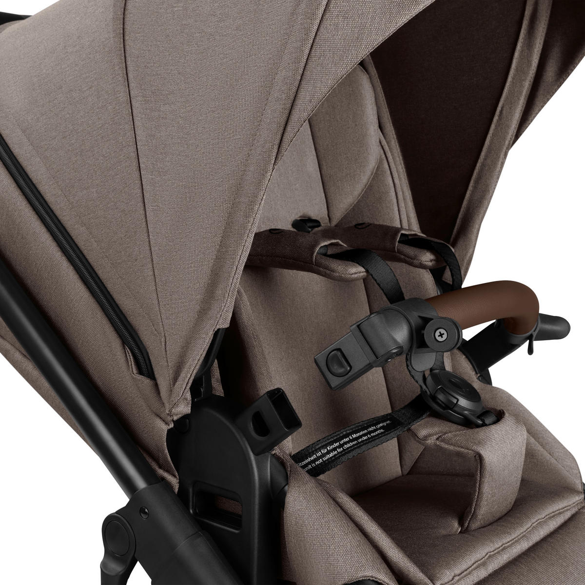 KINDERWAGENSET  Salsa 5 Air All in One Set + Isofix Base Root  Nature  - Graubraun/Schwarz, Basics, Textil/Metall (63/118/95.5cm) - ABC Design