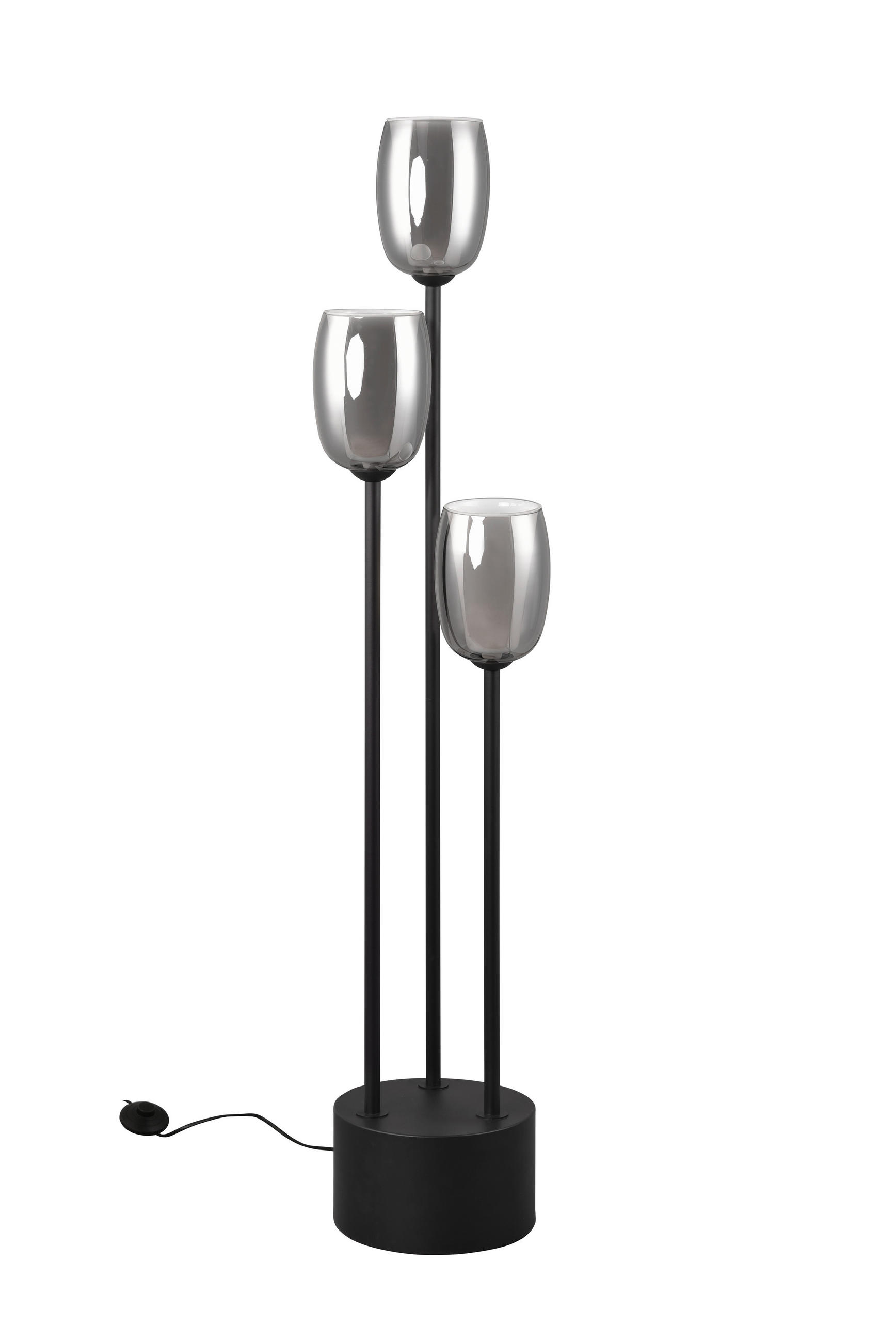 STOJEČA SVETILKA  Barret      31/140 cm       - črna/bela, Trend, kovina/steklo (31/140cm)