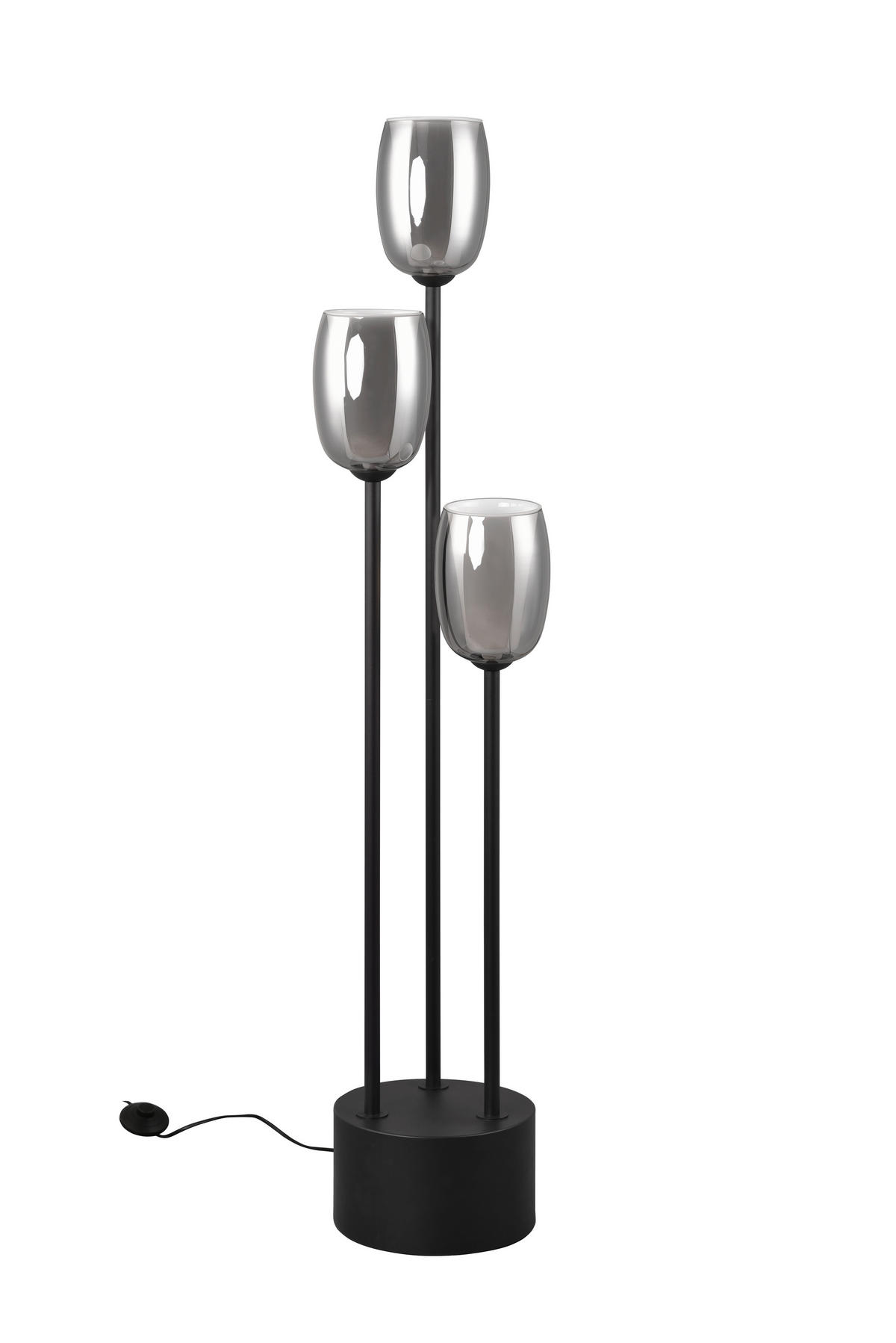 STOJEČA SVETILKA  Barret      31/140 cm       - črna/bela, Trend, kovina/steklo (31/140cm)