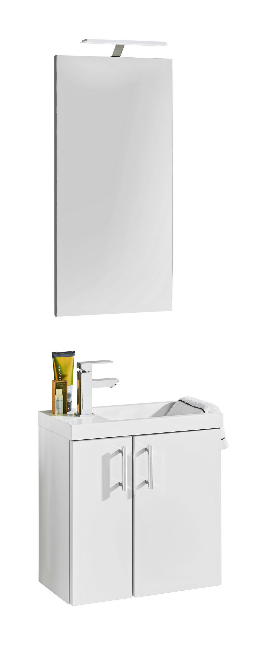 GÄSTEBAD 50 cm  - Weiß, KONVENTIONELL, Holzwerkstoff/Stein (50cm) - Novel