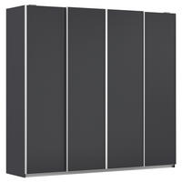 SCHWEBETÜRENSCHRANK 226/211/62 cm 4-türig Dunkelgrau  - Dunkelgrau/Alufarben, MODERN, Holzwerkstoff/Metall (226/211/62cm) - Rauch Möbel